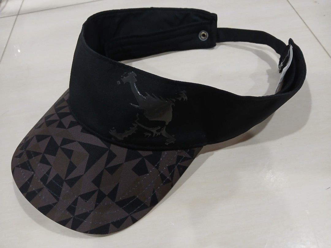 Oakley Black and Geometric Visor Hat (Category: Caps & Hats) located in Plaridel. Submitted by igieperez147282 (Listing ID 1465079682, Image 1). Description: - Color: Sleek black with a trendy geometric pattern on the brim - Closure: Adjustable gold-tone buckle strap for a custom fit - Material: 100% durable polyester - Condition: Brand new / Excellent quality - Perfect for daily casual wear, outdoor activities, and streetwear style.