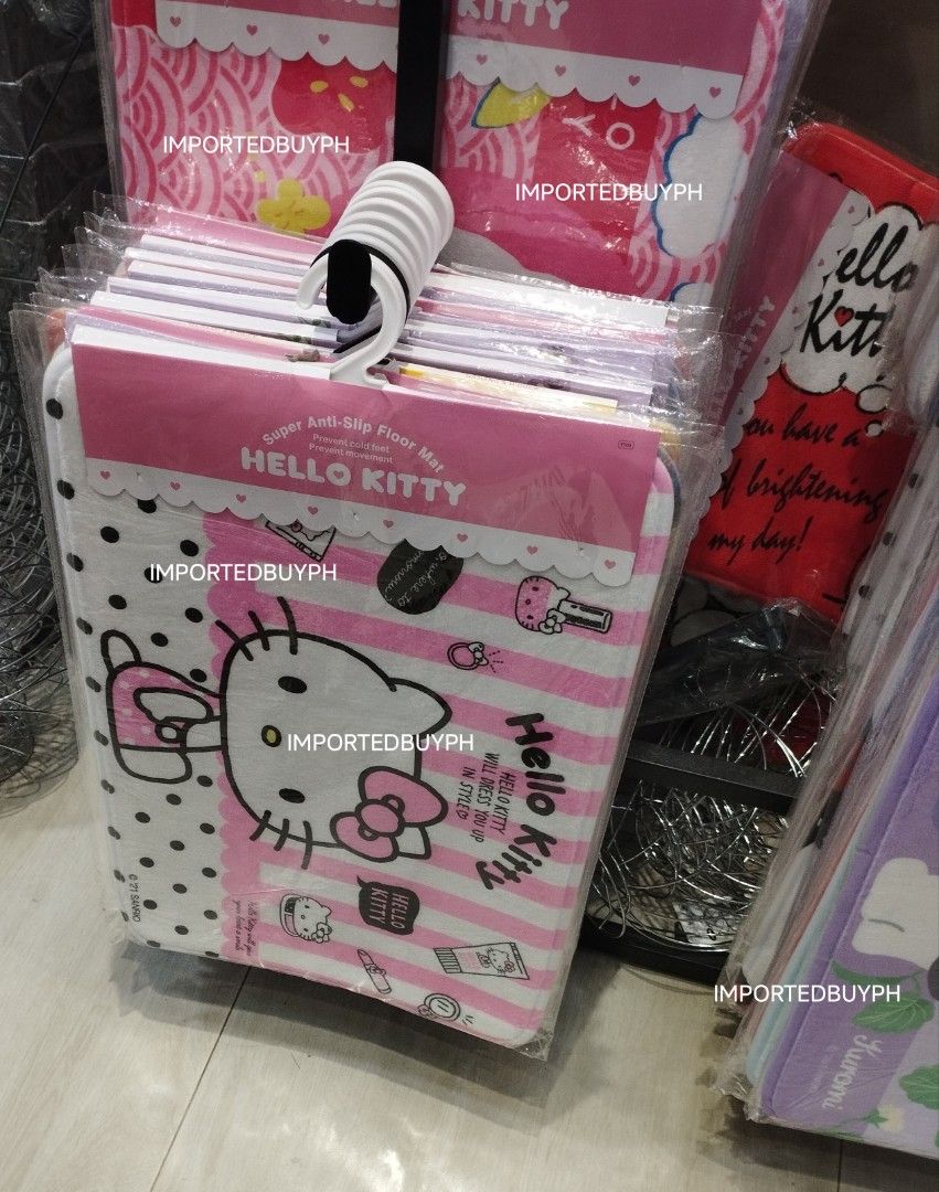 Official Sanrio Hello Kitty Floor Mat (Category: Carpets, Mats & Flooring) located in Rizal. Submitted by importedbuyph (Listing ID 1465071725, Image 1). Description: 💯 ORIGINAL BRAND NEW OFFICIAL No rush delivery 🚚 Payment first for sure buyer only 🫶🏻 More orders will give discount 🫰🏻 No cancellation and no refund 💜.