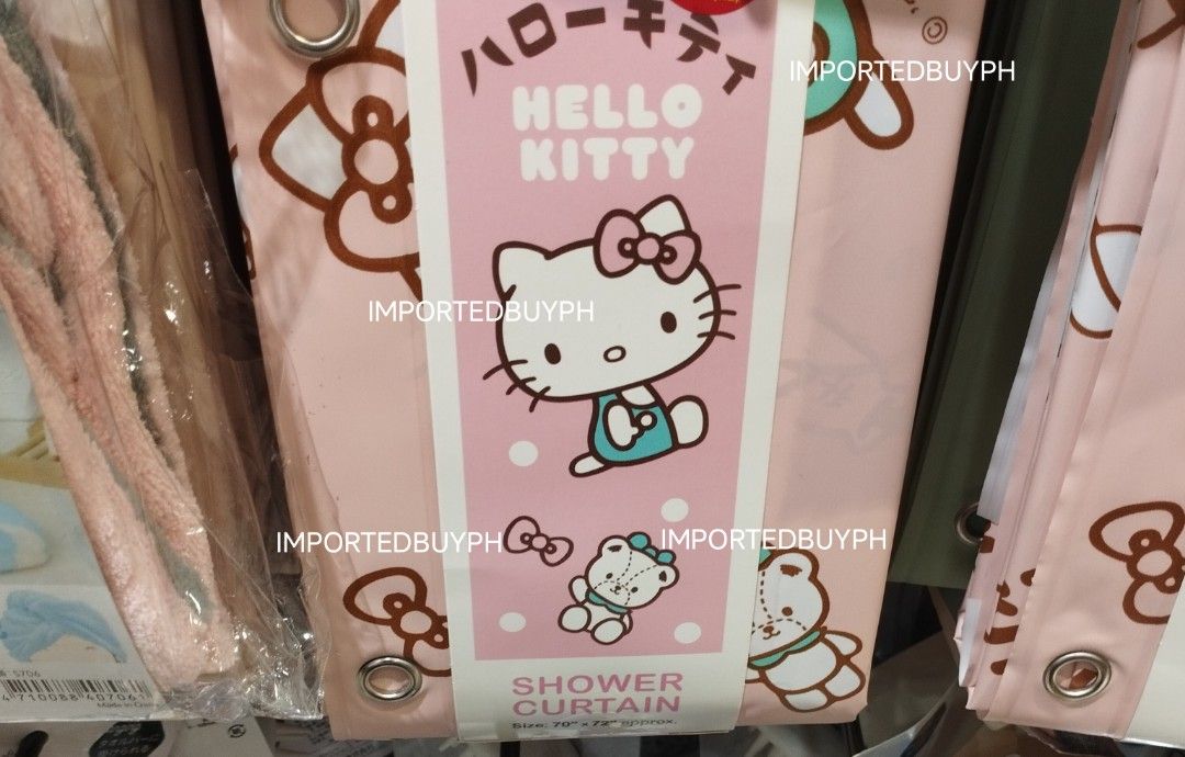 Official Sanrio Hello Kitty Shower Curtain (Category: Curtains & Blinds) located in Rizal. Submitted by importedbuyph (Listing ID 1465076322, Image 1). Description: 💯 ORIGINAL BRAND NEW OFFICIAL No rush delivery 🚚 Payment first for sure buyer only 🫶🏻 More orders will give discount 🫰🏻 No cancellation and no refund 💜.