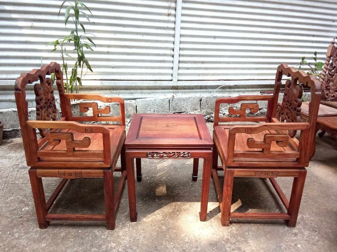 Old Accent Table and Chair (Category: Tables & Sets) located in Rizal. Submitted by mommykiee (Listing ID 1464993107, Image 2). Description: Old accent table and chair Made of Rosewood Newly stripped & varnished Heavy and sturdy.
