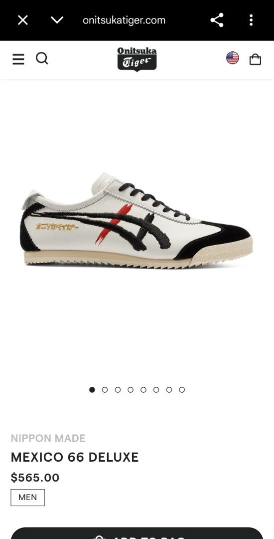 Onitsuka Tiger Nippon Made Mexico 66 Deluxe (Category: Casual Shoes) located in Quezon City. Submitted by RSTRS (Listing ID 1465005210, Image 2). Description: - Brand: Onitsuka Tiger Nippon Made Mexico 66 Deluxe - Condition: Brand new, never worn, pristine condition - Material/Design: Premium white leather upper, black suede overlays, and striking black & red brushstroke stripes - Origin: Expertly crafted in Japan - Inclusions: Comes with origina