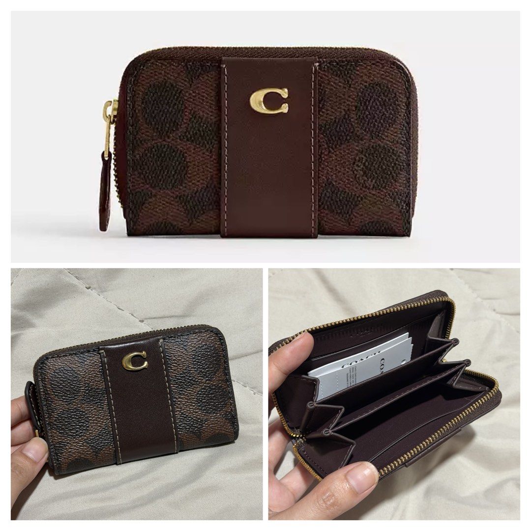 Original Coach Essential Small Zip Around Card Case (Category: Wallets & Card holders) located in Marikina City. Submitted by welllovedbycarina (Listing ID 1465144508, Image 1). Description: 🍁 Guaranteed original Coach 🍁 Maple color 🍁 Used for less than 1 week 🍁 With tiny unnoticeable hair lines lang sa C logo 🍁 Can pass as brand new! No issues sa leather 🍁 With original tag and care card 🍁 No paper bag, no box 🍁 RFS: Hindi po kasya ang c