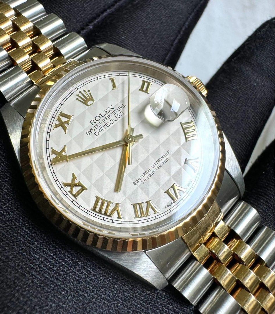 Original Rolex (Category: Luxury Watches) located in Manila. Submitted by chloe_luxuries (Listing ID 1465163340, Image 2). Description: Guaranteed Original Rolex Datejust 36mm Reference no.16233 Serial S Gold and stainless steel Like new condition unpolished Comes with box and manual lost cert. Pm for those interested .