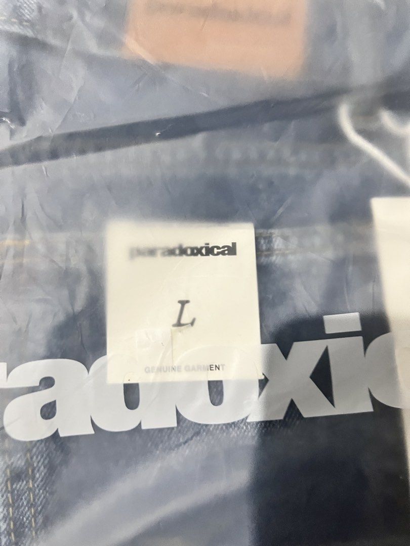 Paradoxical Dark Denim Skort Size L (Category: Skirts) located in San Fernando. Submitted by rcvillar0111 (Listing ID 1465071983, Image 2). Description: - Brand: Paradoxical - Size: Large (on tag) - Condition: Brand new with original paper swing tags and plastic packaging bag included.