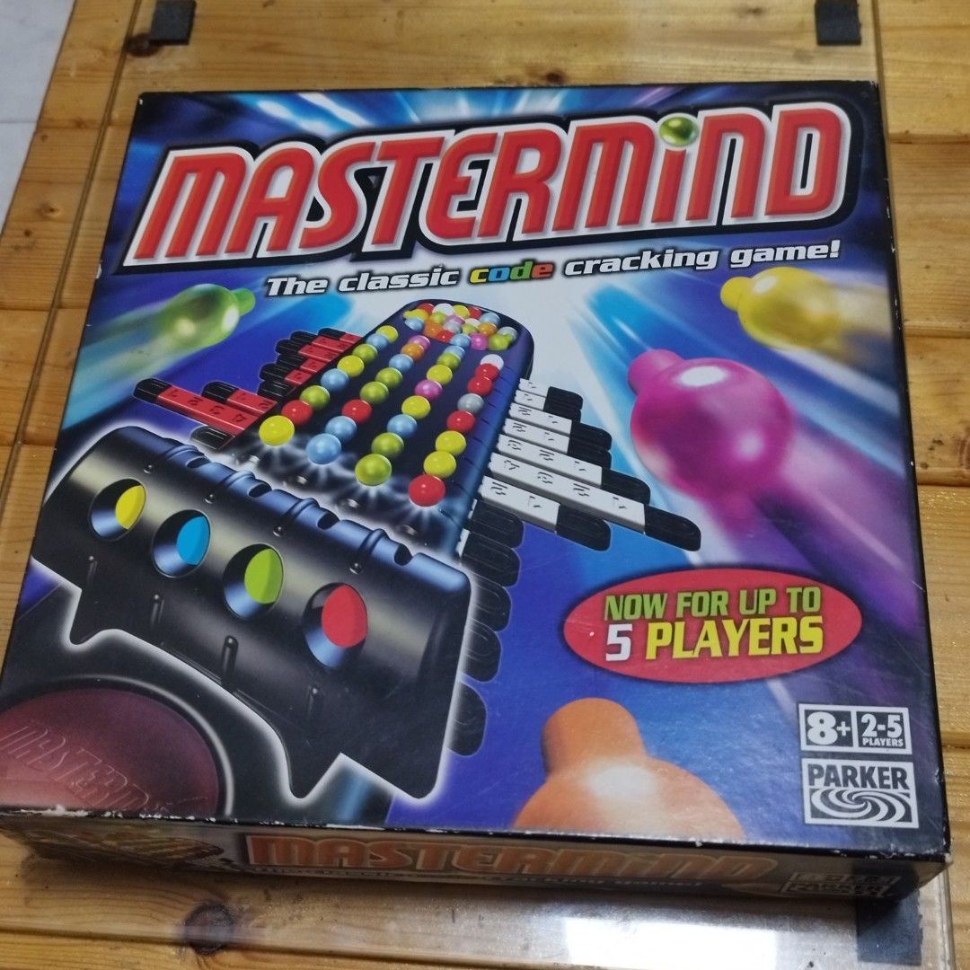 Parker Mastermind Code Cracking Game (Category: Board Games & Puzzles) located in Singapore. Submitted by boonduod (Listing ID 1465072322, Image 1). Description: Parker Mastermind Code Cracking Game - 2 to 5 Players - 8 years old and up - with instruction booklet Chat/Contact if Interested .