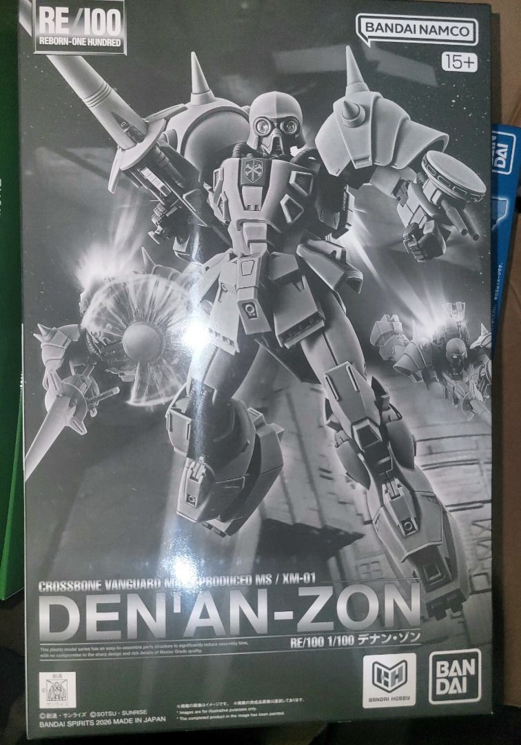 PBANDAI RE 100 Den'an Zon (Category: Gundam & Model Kits) located in Manila. Submitted by gimsamonte (Listing ID 1464988935, Image 1). Description: MOP: Landbank, Lalamove COD if 2k below, Gcash Shipping via Lalamove or JRS if outside Manila. Meet ups: UP Technohub (+30), Ever Gotesco(+30), Puregold Commonwealth, TOTAL Commonwealth, Sm North(+60), Megamall(+60), Centris(+40) SM Fairview (+60) SM Makati (+80).