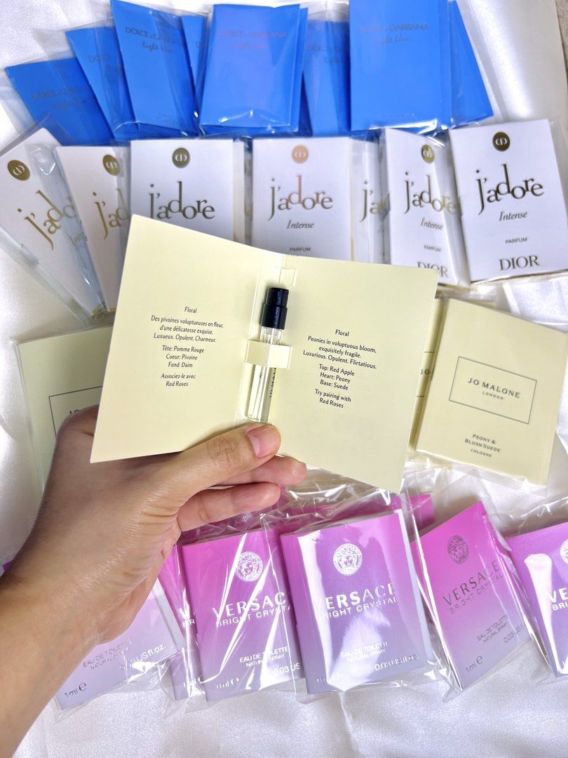 Perfume vials (Category: Fragrance & Deodorants) located in Mabalacat. Submitted by xolheen (Listing ID 1465019705, Image 3). Description: Onhand. Ready to ship perfume vials ✨ ₱150-120 each.