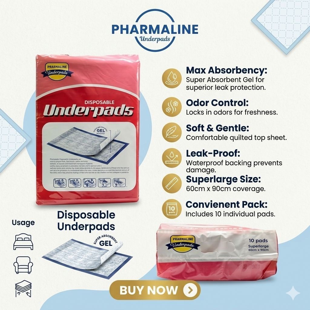 Pharmaline disposable underpads (Category: Medical Supplies & Tools) located in Paranaque City. Submitted by mondaysglory (Listing ID 1464971019, Image 1). Description: Open for retail and wholesale Details on picture.