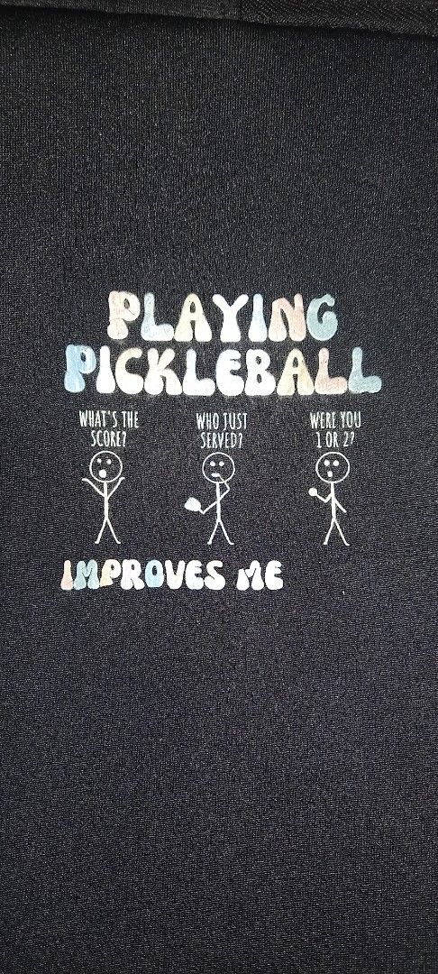 Pickleball Paddle Cover Black Zip Pouch (Category: Racket and Ball Sports) located in Cagayan de Oro. Submitted by edwardryan01984 (Listing ID 1465104267, Image 3). Description: - Color: Black - Material: Durable neoprene - Design: Graphic print with funny stick figure dialogue - Closure: Secure zipper - Fit: Standard shape fits most regular paddles - Function: Protects your paddle from scratches and dings inside your bag.