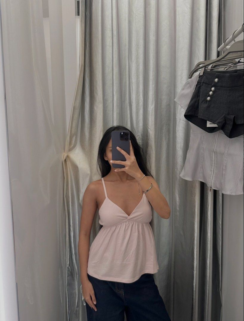 Pink peplum top (Category: Sleeveless) located in Dasmarinas. Submitted by lovedbyryl (Listing ID 1465072879, Image 1). Description: personal favorite top. i have it in every color hahaha Available in Small.