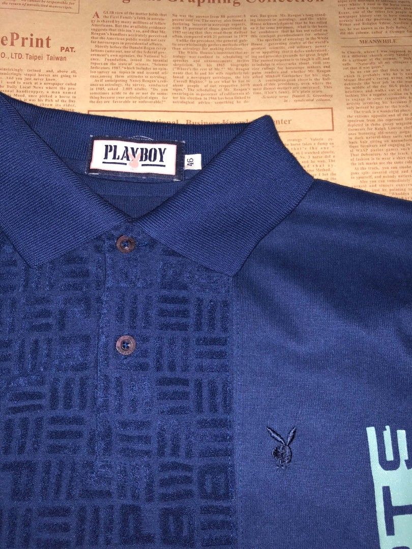Playboy Polo LongSleeve (Category: Coats, Jackets and Outerwear) located in Abucay. Submitted by ry_05 (Listing ID 1465059796, Image 3). Description: Playboy Polo LongSleeve 21x26 Color Rate:10/10 No Issue/No Pinhole Price:450 Mod:Gcash 📍J&T Express 📩📩📩.