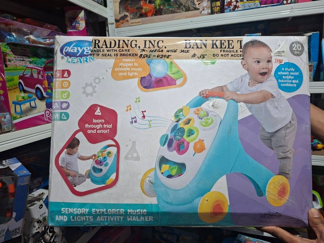 PLAYGRO PUSH WALKER (Category: Infant Playtime) located in Caloocan City. Submitted by little_cleison_shop (Listing ID 1464991092, Image 1). Description: 🧸 MALL PULLOUT TOYS ​Available na ang mga brand-new branded toys sa presyong abot-kaya! Makatipid ng 50% hanggang 80% kumpara sa presyo sa mall. ​📌 Product Details & Reminders ​Condition: Lahat ng items ay 100% Brand New. ​Expectation Setting: Dahil ito ay mall pullout, ang ilan sa mga packagi