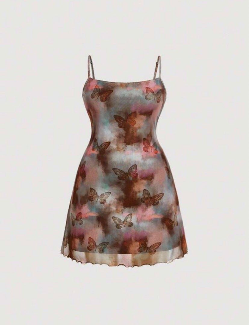 [Plus Size] Butterfly Print Cami Dress (Category: Dresses) located in Pasig City. Submitted by megistus (Listing ID 1465056237, Image 1). Description: ‼️LAST PRICE IS PHP200‼️ - kindly refer to the last picture for the exact measurements - stretchy, may fit up to 3XL rfs: declutterring mode of payment: gcash mode of delivery: lalamove *shipping fee is shouldered by the buyer.