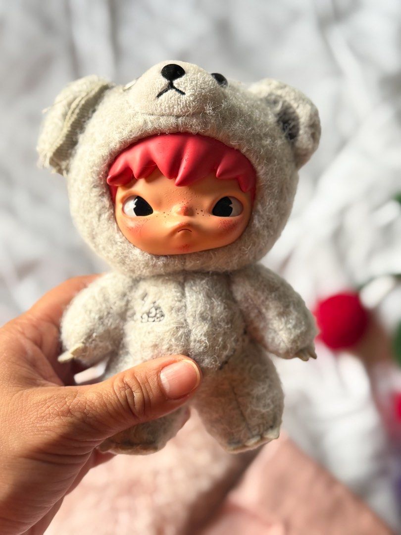 Plushies Take-All (Like New) (Category: Plushies & Soft Toys) located in Pasig City. Submitted by paolasoriano_wind (Listing ID 1465032143, Image 3). Description: Like new. No damages. Used a few times only then stored. Pop Mart Hirono On the Road and Hacipupu Constellation (Scorpio) plushies bought for more than Pop Mart prices (P1,200 to P1,400 each). Heart plushie is a gift from Japan and has a reusable bag stored inside then tiny pocket Cherr