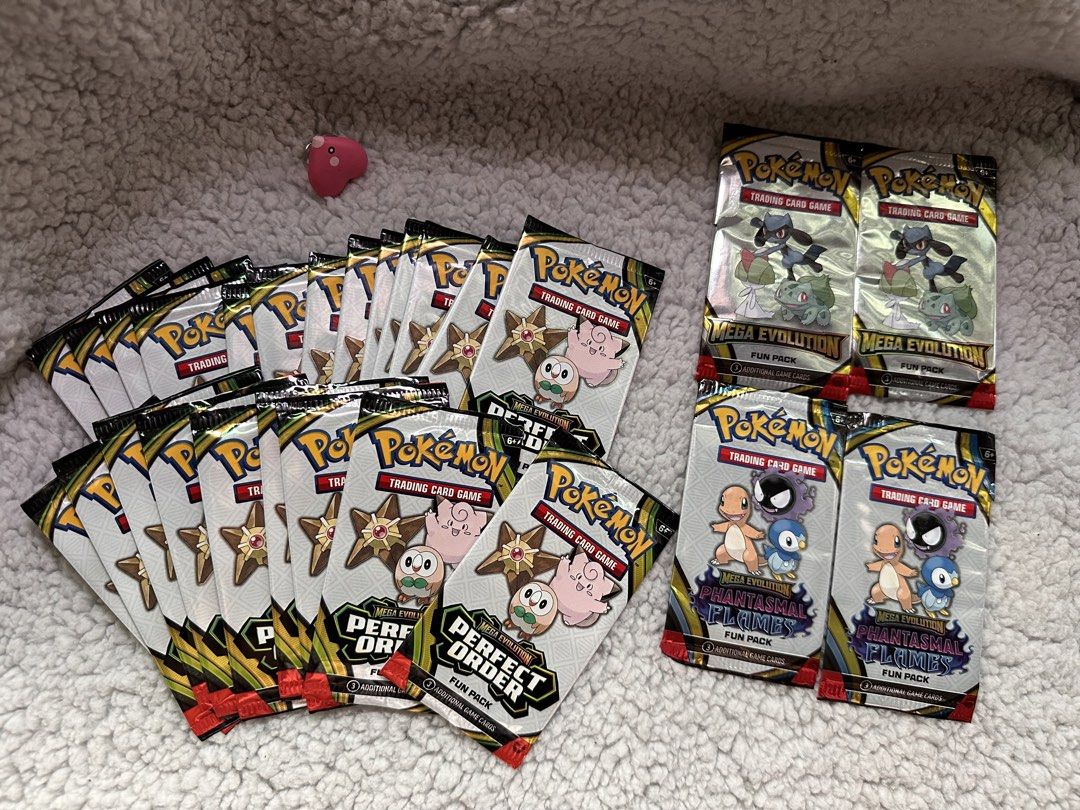 Pokémon Perfect Order Fun Pack Booster Pack English (Category: Card Packs) located in Cainta. Submitted by mochimochiko (Listing ID 1465049848, Image 1). Description: Sealed/ unopened pokemon card 3 cards per pack ₱150 each Cainta Rizal.