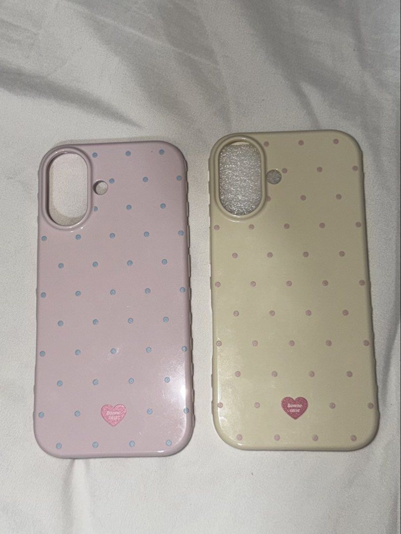 Polka iphone 17 case (Category: Cases & Sleeves) located in Cavite. Submitted by prettyyou1797 (Listing ID 1465000046, Image 1). Description: Polka phone case for iphone 17 Pink: 100 pesos Milky: 100 pesos.
