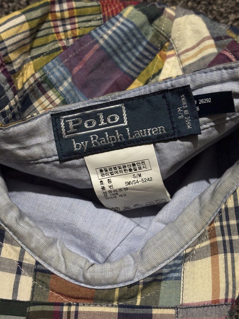 Polo Ralph Lauren Madras Patchwork (Category: Caps & Hats) located in Bulacan. Submitted by thriftstarph (Listing ID 1465054356, Image 3). Description: PLEASE READ THE DESCRIPTION BELOW‼️ Polo Ralph Lauren Madras Patchwork Hunting Cap Good as New Need wash With tags No issue NOTE: 4K is just asking price.