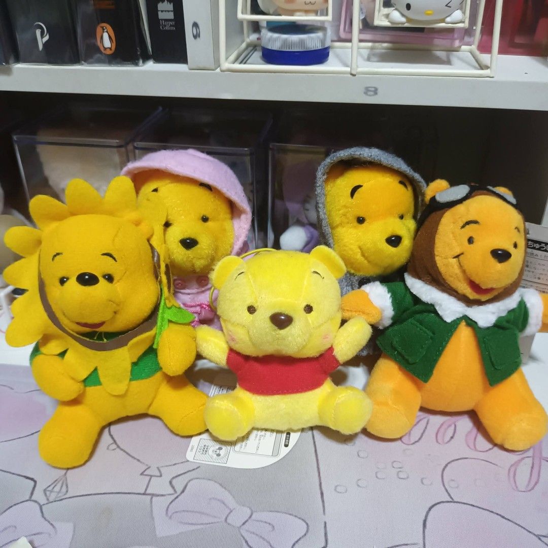 Pooh Bundle (Category: Plushies & Soft Toys) located in Las Pinas. Submitted by rieries_shop (Listing ID 1465122371, Image 1). Description: - as is - washed - pm me for more info/pic - Mop: Gcash/Maya/Gotyme/Maribank.
