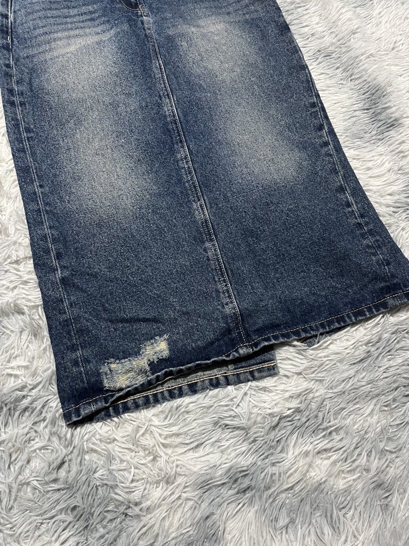 Prada Denim Skirt (Category: Skirts) located in Sasmuan (Sexmoan). Submitted by winterclothes.ph (Listing ID 1465110132, Image 3). Description: Prada Denim Skirt Waist 26 Length 28.5 Excellent Condition.