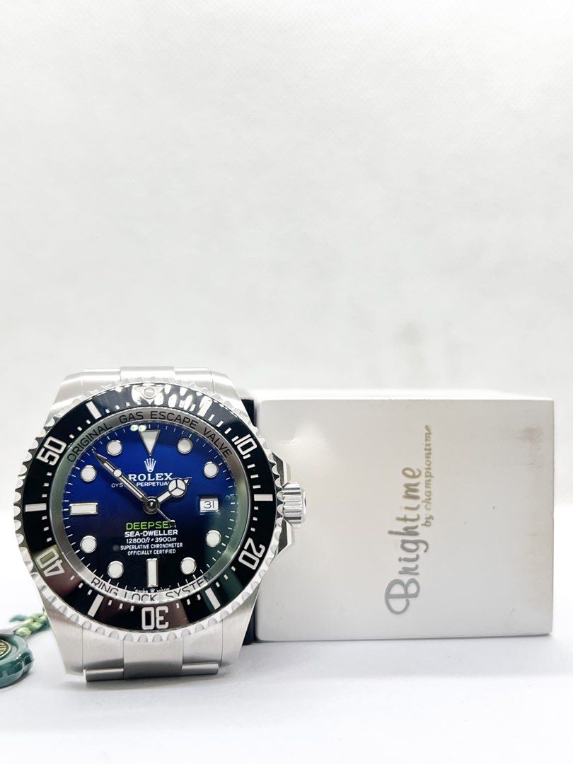 Pre Owned Rolex Oyster Deepsea Sea Dweller 126660 “James Cameron” Blue Dial Automatic Steel Casing Bracelet ( Aug 20 ) (Category: Watches) located in Singapore. Submitted by brightime (Listing ID 1465020015, Image 3). Description: Pre Owned Rolex Oyster Deepsea Sea Dweller 126660 “James Cameron” Blue Dial Automatic Steel Casing Bracelet ( Aug 20 ) ** Pre-Owned ** ** Very Mint Condition ** Model : 126660 Also known as : Oyster Deepsea Sea Dweller 