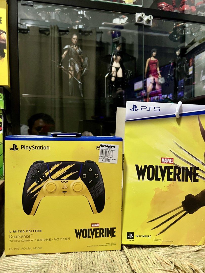 PS5 Wolverine Controller and plates (Category: PlayStation) located in Paniqui. Submitted by jaxicool (Listing ID 1465122885, Image 3). Description: PS5 Wolverine Plates PS5 controller Limited Edition Sealed this is for slim model Bought it from official retailer with receipt Plates Price: 6950 Controller:6000 with paperbag as bonus Location: Tarlac Shipping: Buyer's expense.