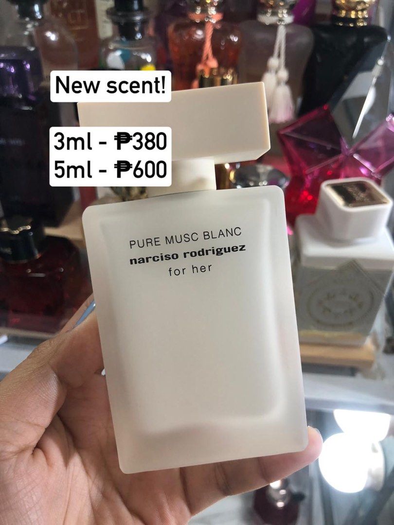 Pure Musc blanc decant (Category: Fragrance & Deodorants) located in Malvar. Submitted by hddecants (Listing ID 1465068753, Image 1). Description: 180 per ml.