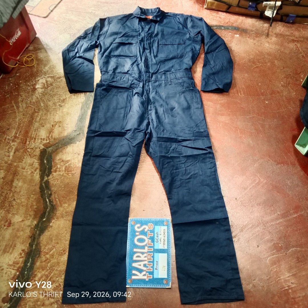 R E D KAP WORKWEAR COVERALL (BLACK) (Category: Coats, Jackets and Outerwear) located in Davao. Submitted by karlosthriftshop (Listing ID 1465048655, Image 1). Description: ₱780 FREE SHIPPING THRU J &T RED KAP WORKWEAR COVERALL(BLK) MADE IN U.S.A. ACTUAL MEASUREMENT PLEASE CHECK ATTACHED PHOTOS USED,IN EXCELLENT CONDITION,NEE WASH ONLY X XOD/COP PAYMENT 1ST MOP:GCASH DM FOR MORE INQUIRIES.