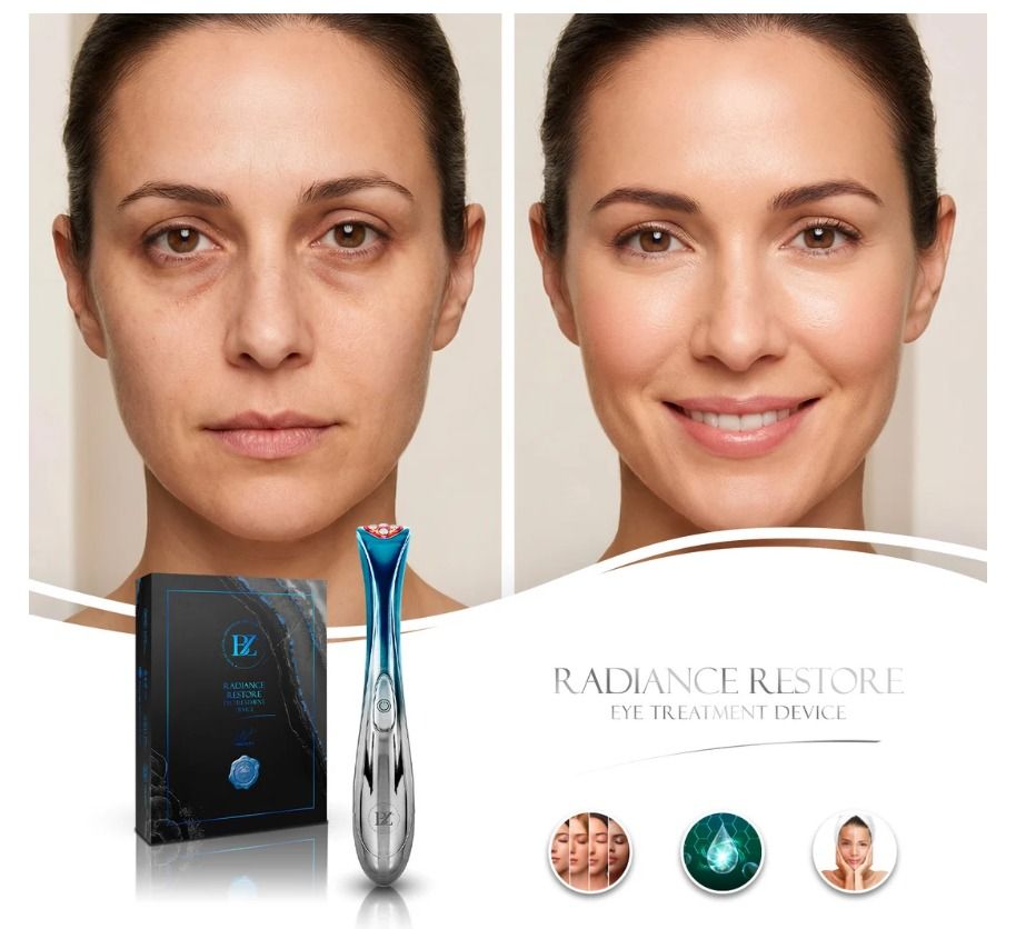 Radiance Restore Eye Treatment Device (Category: Face Care) located in Pasay City. Submitted by mightybear.cdf4e2 (Listing ID 1465041371, Image 3). Description: The Radiance Restore Eye Treatment Device is engineered to deliver targeted rejuvenation for the delicate eye area through a synergistic combination of RF (Radio Frequency), EMS microcurrent stimulation, Red LED Light Therapy, and vibration massage. By delivering controlled energy beneath