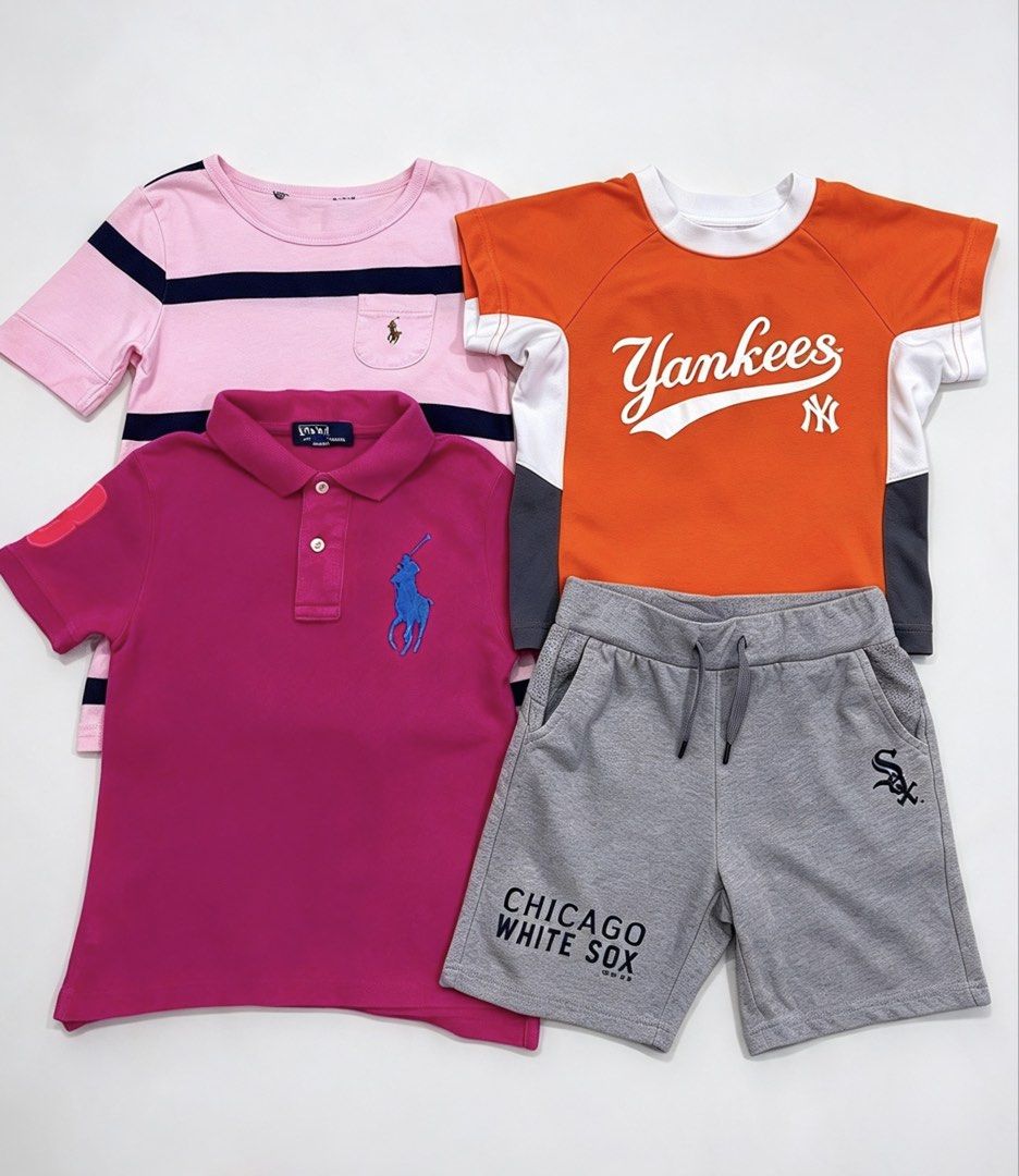 ralph lauren & MLB kids bundle (Category: Babies & Kids Fashion) located in Quezon City. Submitted by zippy123 (Listing ID 1465077300, Image 2). Description: Selling as pack only 🩵✨ RL x MLB 😎 3 - 4Y • All complete tags except kay oxford (cut neck tag with washtag) • All in excellent condition (big pony has unnoticeable dot dirt/stain) MINE FOR ONLY ₱750 NALANG 😱 sa makakapag pay lang agad pass sa reserved!.