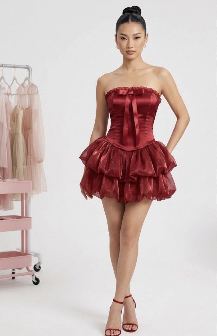 Red Mini Dress (Category: Evening dresses & gowns) located in Manila. Submitted by houseofzhu (Listing ID 1465163328, Image 1). Description: Vietnam Dress Small Body Frame lp for sure buyer ! .