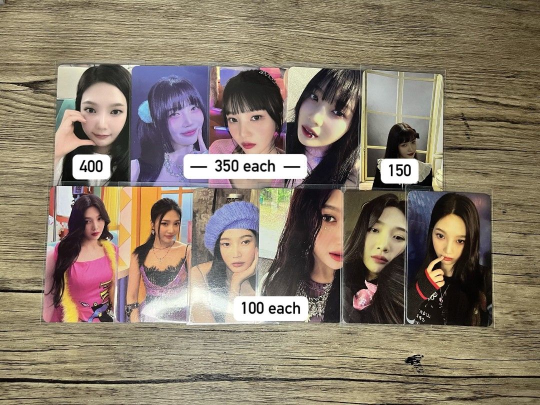 Red Velvet Joy Photocards (Category: K-Wave Merchandise) located in Liliw. Submitted by abcdkcartz (Listing ID 1465106076, Image 1). Description: 🛒onhand wts lfb ph ˚ ༘♡ 🥝 Red Velvet Photocards ༘♡ Price + pf & sf —all onhand —payo once push to secure —x sensi & impatient t. wts red velvet irene seulgi wendy joy yeri velvet summer surfin boy feet big wave chill kill birthday pob cerulean verge biggest fan tc trading card dubai chewy cookie dcc p