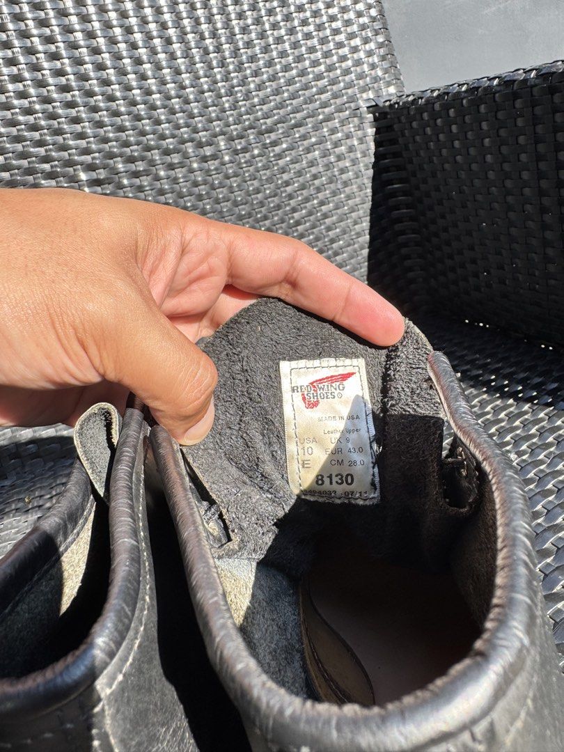 Red Wing Classic Black Leather 8130 (Category: Boots) located in Manila. Submitted by thevintage90_sretro. (Listing ID 1465031915, Image 2). Description: Made in USA Size 10E Legit dm for inquiries.