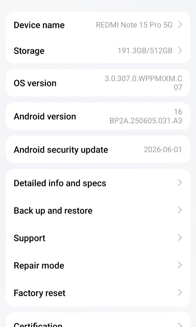 Redmi note 15 pro 5G 12/512 gb (Category: Xiaomi) located in Manila. Submitted by fastforest.ed41c0 (Listing ID 1464979557, Image 3). Description: Looking for buyer Xiaomi Redmi Note 15 Pro 5G 12/512gb. Can do meetup po around commonwealth/litex market. - Original charger included - No box - Purchased last april. Makinis no dents good as new and no lag155.