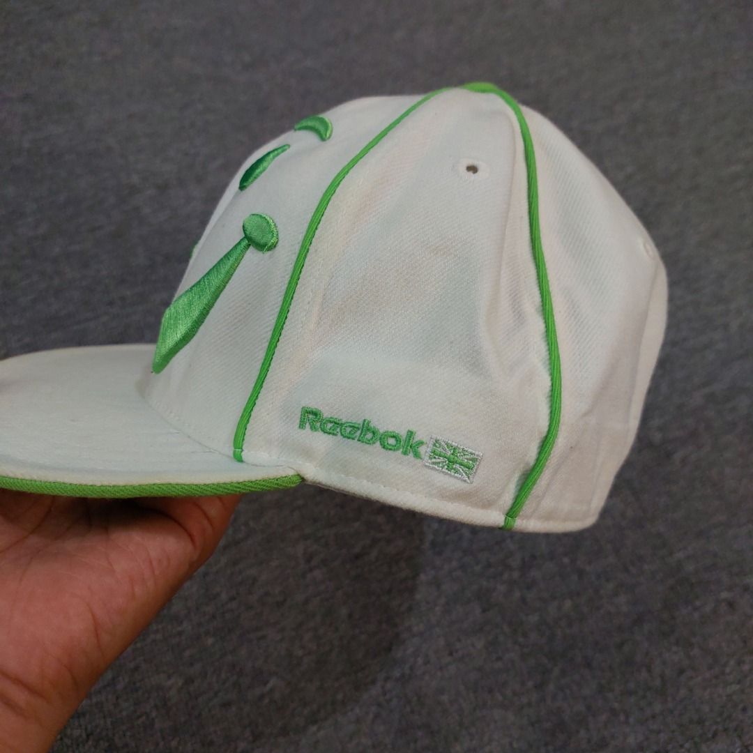 Reebok x Kool aid Green And White Hat (Category: Caps & Hats) located in Cebu City. Submitted by thrift.thriftly (Listing ID 1465006865, Image 3). Description: condition: excellent issues: minimal dirt/stain type: fitted - 7 3/8 .