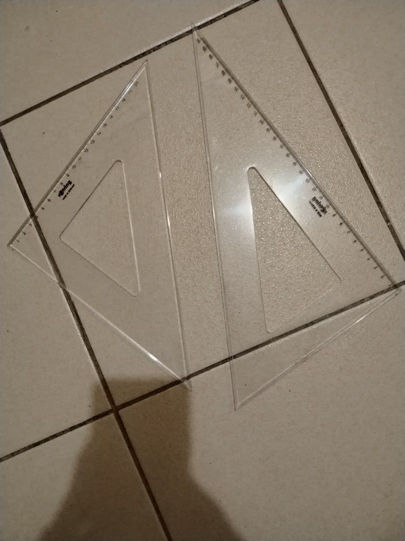 Rotring Drafting Set Squares Set of 2 (Category: Stationery & School Supplies) located in Bacoor. Submitted by joshuaie (Listing ID 1465169426, Image 1). Description: ➡️ PM if Interested ➡️ Decluttering .