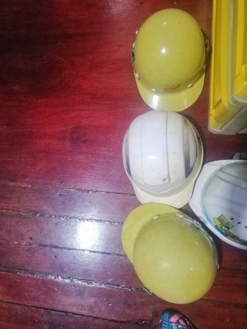 Safety Hard Hats Construction Helmets (Category: Caps & Hats) located in Manila. Submitted by ceroma (Listing ID 1464978510, Image 1). Description: safety hard hats, must have at least one in a home, bedroom for safety reason, the BIG ONE may strike anytime esp during the sleeping hours,grab it when your house shakes and wear while seeking refuge under strong cover area. Only 50 php. Used items. Surplus.