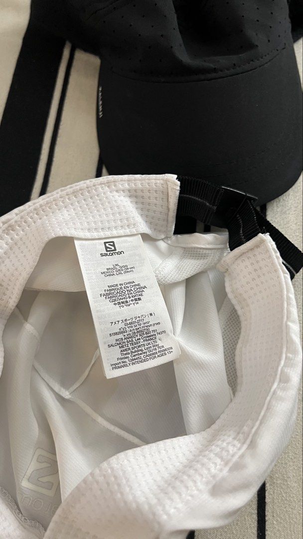 Salomon Running Cap (Category: Caps & Hats) located in Quezon City. Submitted by panengrzzz (Listing ID 1464993502, Image 2). Description: Salomon Running Cap White Lightly used good as new with free black cap .