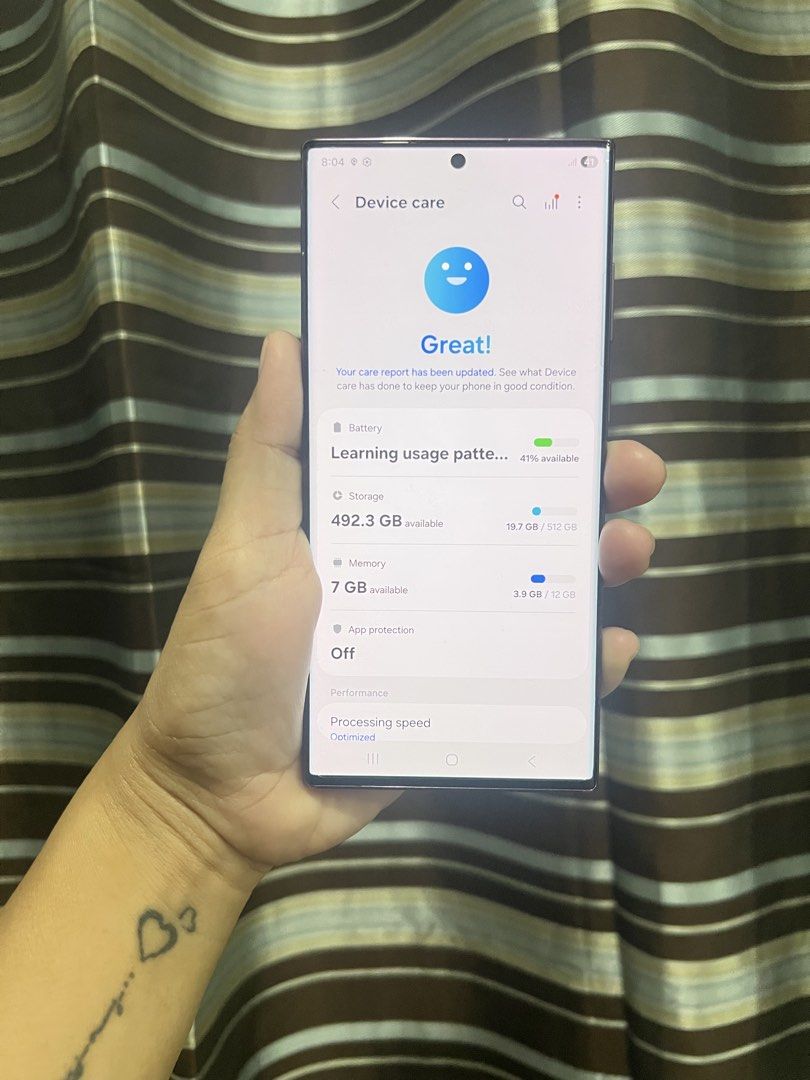 Samsung s22ultra 512 (Category: Samsung) located in Pasig City. Submitted by ijamgadgets (Listing ID 1465024757, Image 3). Description: Samsung s22ultra 512gb With box same imei No issue makinis Check all u want .