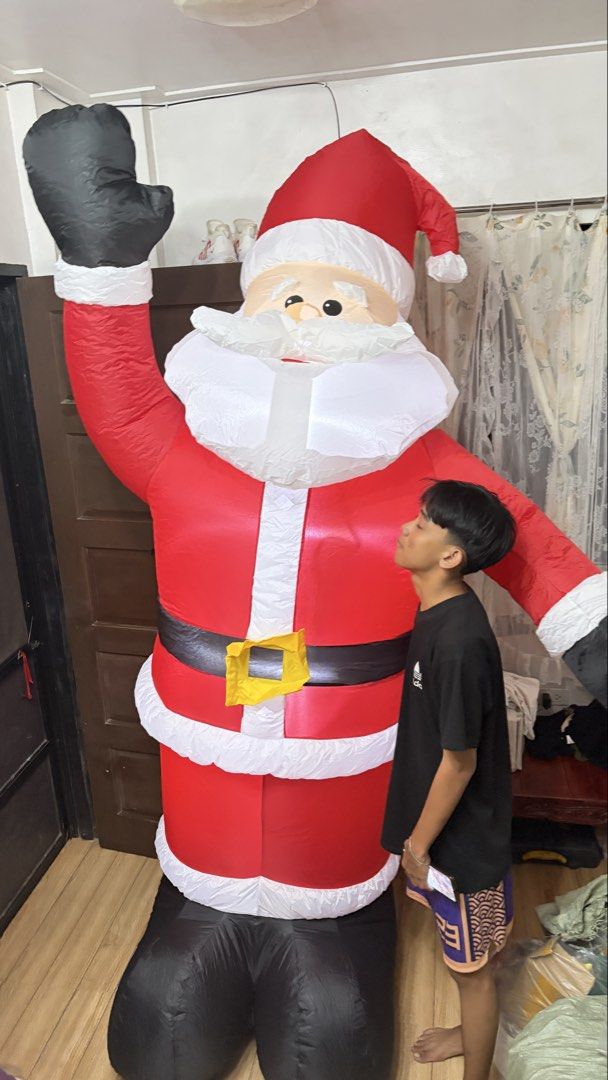Santa claus inflatable (Category: Other Home Decor) located in Taytay. Submitted by murahubblueapppage (Listing ID 1465145429, Image 1). Description: Brandnew Unli check Page: murahub Ill send the actual video Malaki! Check other post :) Pin/store: MURAHUB.