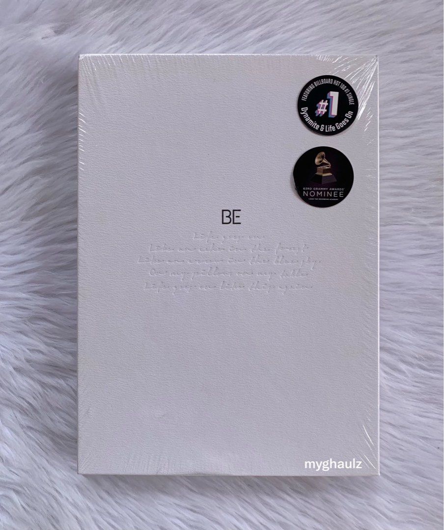 Sealed BTS BE Essential Album (Category: CDs & DVDs) located in Oslob. Submitted by myghaulz (Listing ID 1464972086, Image 1). Description: Official BTS BE Album, brand new and sealed in its original plastic wrap. Features the rare Billboard Hot 100 number one and 63rd Grammy Awards nominee stickers on the white embossed cover. A must-have for any K-pop collector!.