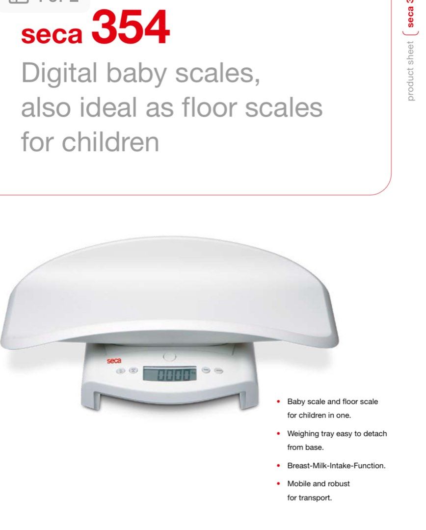 SECA products (Category: Health Monitors & Weighing Scales) located in Cardona. Submitted by angelswet0408 (Listing ID 1464999565, Image 1). Description: Bundle includes Seca 354 digital baby and child floor scale, Seca 417 mobile measuring mat, Seca 813 high capacity digital flat scale, and Seca 213 mobile stadiometer. Complete set for pediatric or clinical weight and height measurements. Digital scales feature clear LCD displays and solid const