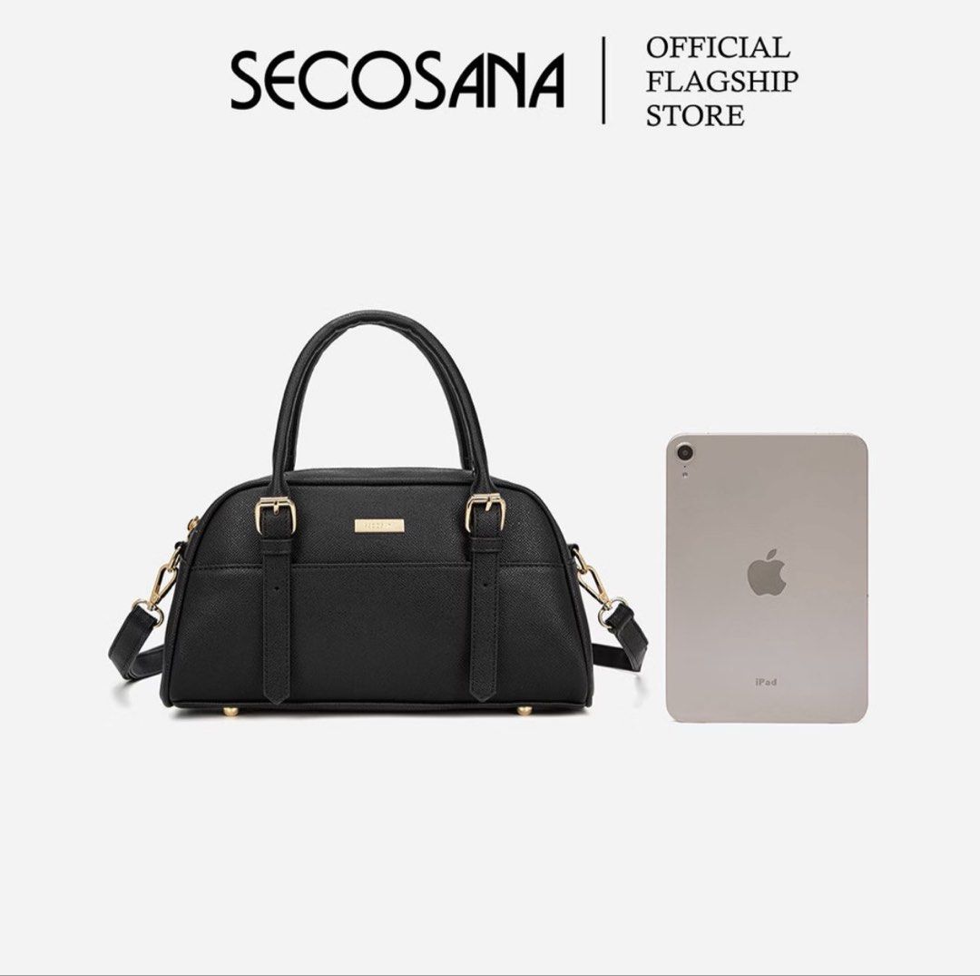 Secosana Black Jelcey Modern Shoulder Bag (Category: Tote Bags) located in Malabon City. Submitted by cestcloset.ph (Listing ID 1465019692, Image 2). Description: .