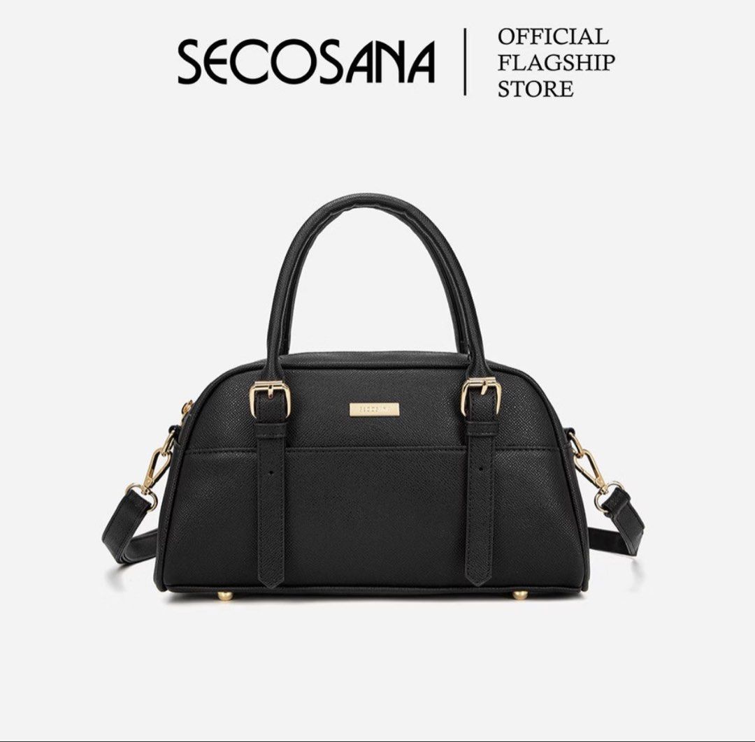 Secosana Black Jelcey Modern Shoulder Bag (Category: Tote Bags) located in Malabon City. Submitted by cestcloset.ph (Listing ID 1465019692, Image 1). Description: .