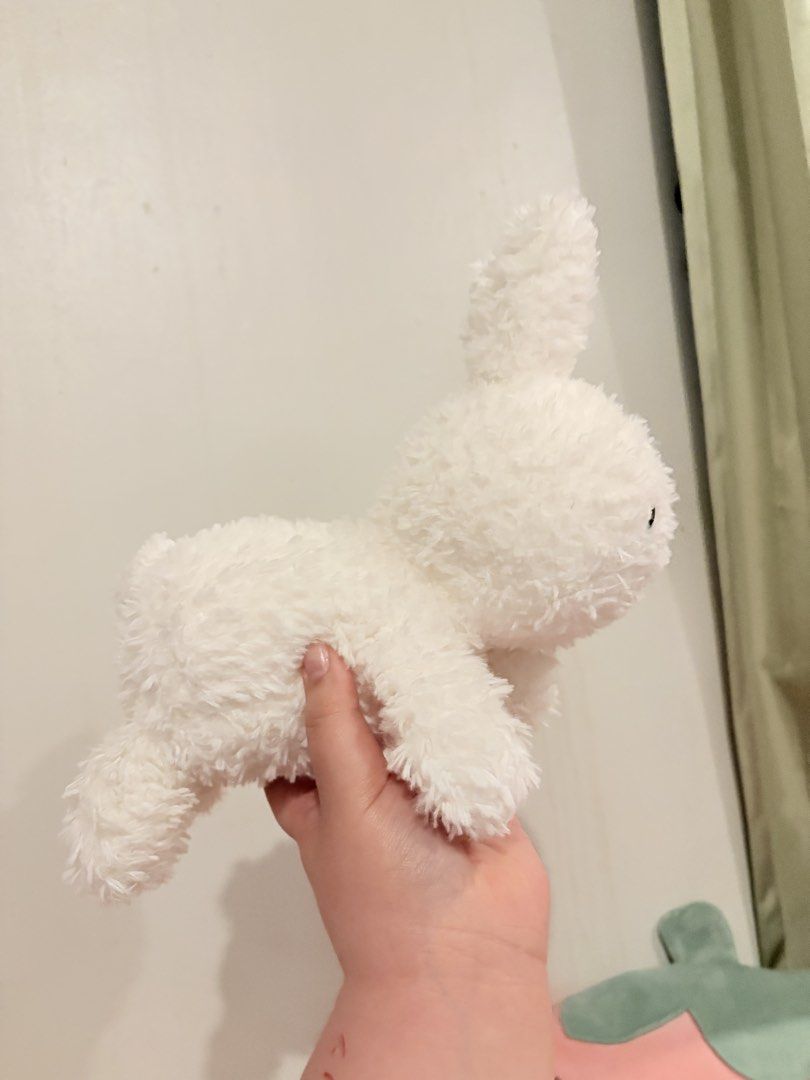 Sekiguchi Lying Miffy (Category: Plushies & Soft Toys) located in Caloocan City. Submitted by miffuph (Listing ID 1465125973, Image 3). Description: - Super soft and fuzzy white bunny plush toy - Features upright ears, a short little tail, and cute embroidered black eyes and mouth - Clean, bright white fur - Perfect as a cozy desk companion or charming bedroom decor piece - Ships securely from a trusted seller.