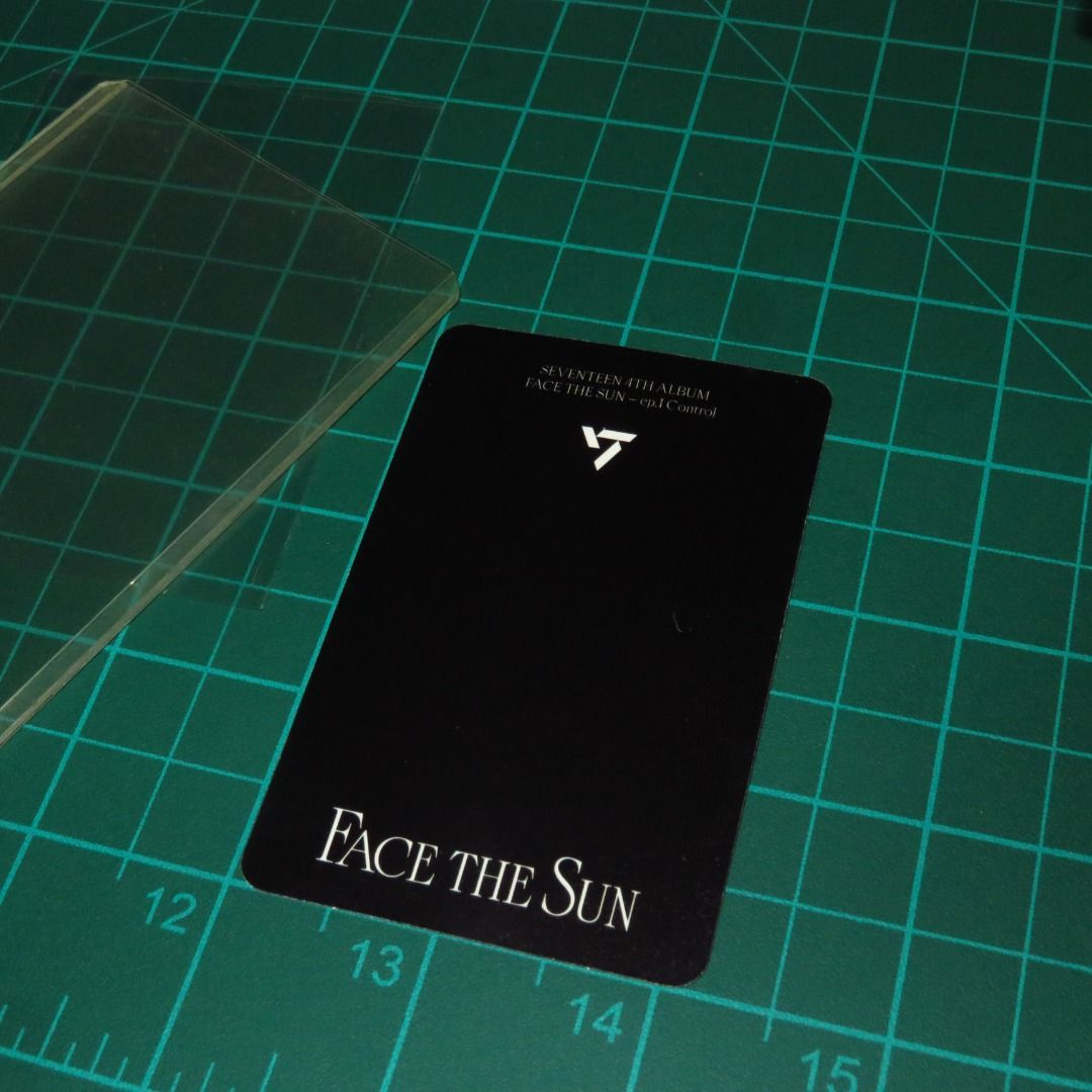 SEVENTEEN Jun Face the Sun ep.1 Control Version OFFICIAL PHOTOCARD (Category: K-Wave Merchandise) located in Dumaguete. Submitted by coffeemilkandbread (Listing ID 1465063425, Image 2). Description: for sale ~~ Seventeen Face the Sun - ep. 1 Control JUN OFFICIAL PHOTOCARD condition: mint, clean edges and corners. pulled straight from album on release inclusions: sleeve and toploader rfs: need funds for my two cats mop: GCASH/Landbank/Maribank/Uni