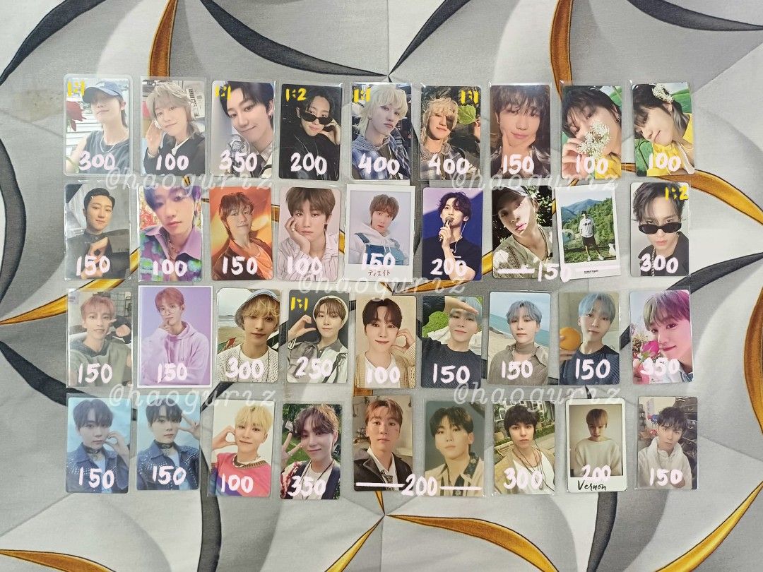 SEVENTEEN Official Photocards Set or Tingi (Category: K-Wave Merchandise) located in Quezon City. Submitted by haoguriz (Listing ID 1465077833, Image 3). Description: Can tingi except those with ratio WHOLE SET PRICE: 17,000 (original price: 17,740) - IF PAYMENT WITHIN 24 HOURS, 15,000 NALANG! PROMO FOR WHOLE SET TAKERS ONLY: FREE pf + sf if within metro manila, FREE pf + 50% sf if outside MM (will shoulder half your sf kung sakali) *all prices h