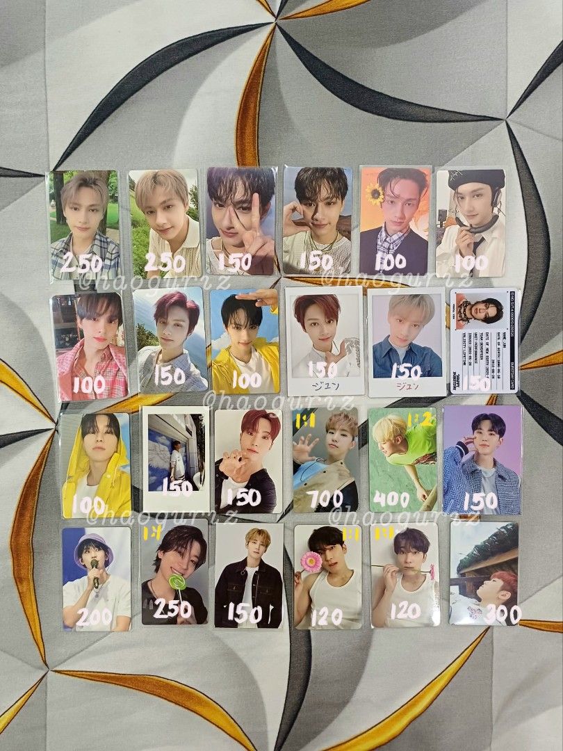 SEVENTEEN Official Photocards Set or Tingi (Category: K-Wave Merchandise) located in Quezon City. Submitted by haoguriz (Listing ID 1465077833, Image 2). Description: Can tingi except those with ratio WHOLE SET PRICE: 17,000 (original price: 17,740) - IF PAYMENT WITHIN 24 HOURS, 15,000 NALANG! PROMO FOR WHOLE SET TAKERS ONLY: FREE pf + sf if within metro manila, FREE pf + 50% sf if outside MM (will shoulder half your sf kung sakali) *all prices h