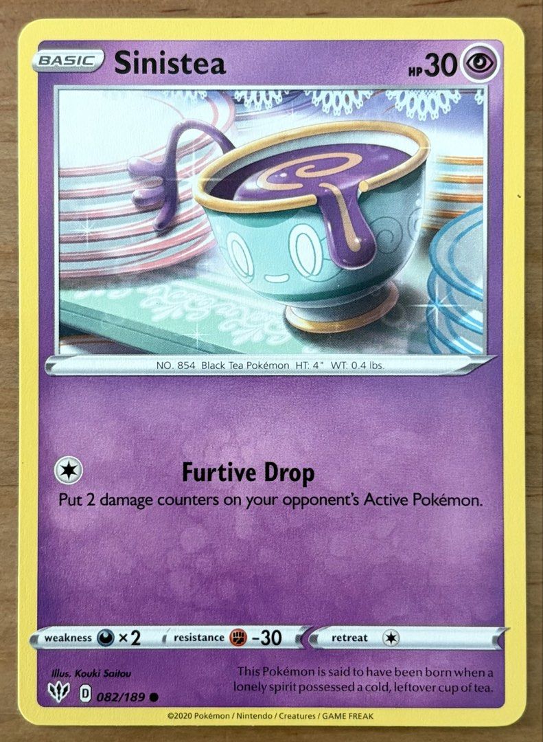 Sinistea | Pokemon Cards ~ Darkness Ablaze (Category: Raw Singles) located in Makati City. Submitted by cardlab (Listing ID 1464976303, Image 1). Description: Items are 💯 authentic/original/legit. About The Card: •Language: EN • Number: 082/189 • Common • Normal FOR: • Cards ₱99 and below with Card Sleeves • Cards ₱100 and up with Card Sleeves and Used Toploader • ₱10 for Bnew Tops Packaging (If Shipping): ✔️ Plastic cover ✔️ Cardboard ✔️ Bubble