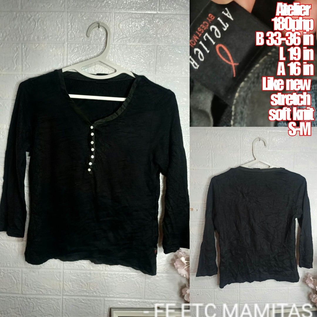 Soft knit black button blouse sm (Category: Blouses) located in Santa Maria. Submitted by usbrands1987 (Listing ID 1465121986, Image 1). Description: .
