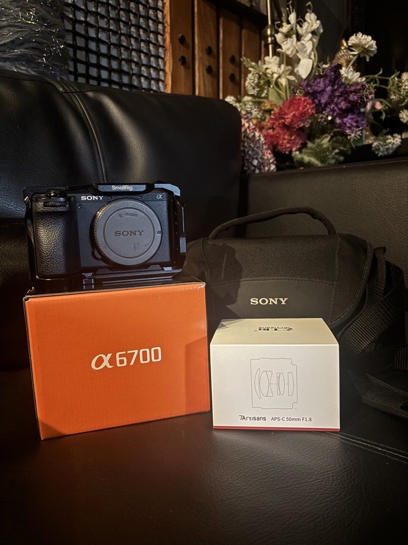 SONY A6700 APS-C 20k Shutter Count (Category: Cameras) located in Rizal. Submitted by francinexyra (Listing ID 1465111336, Image 1). Description: For Sale: Sony a6700 APS-C for 75,000 -BODY only -20k+ shutter count -minimal scratches (see photos) -nawala takip nung hot shoe mount -used mainly for photography and videography (school/work/casual shoots) Inclusions: - Original Sony Camera Bag - Small Rig Cage for a6700 (nawala yung parang screw na k